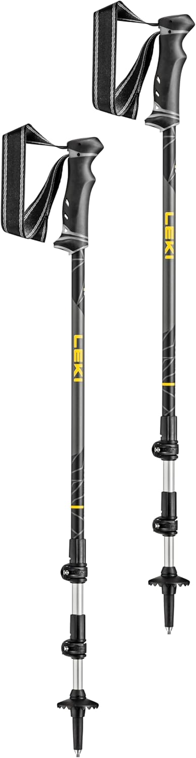 LEKI Journey Lite Aluminum Adjustable Lightweight Walking Poles for Trekking & Hiking LIGHT ANTHRACI