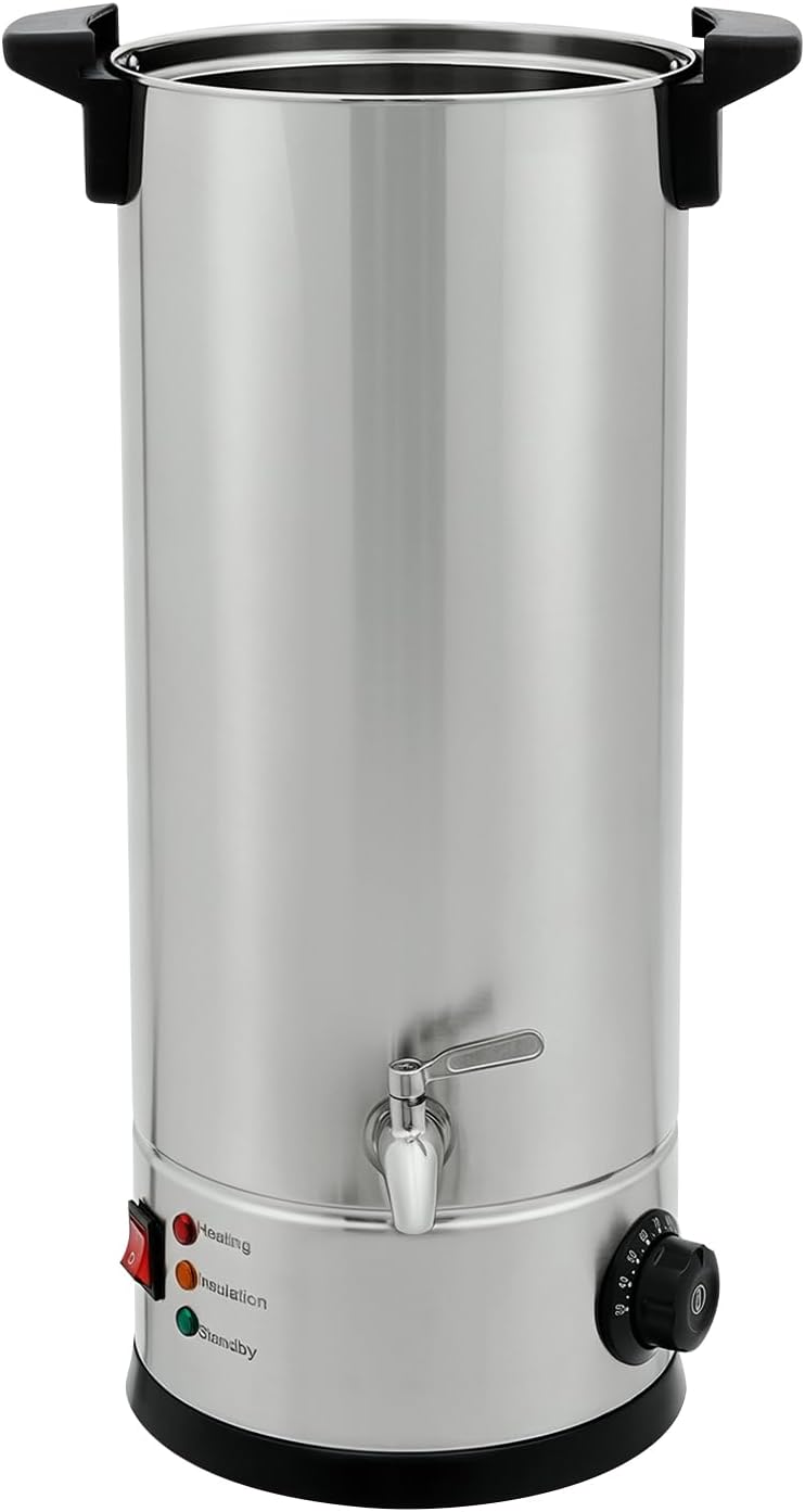 Wachsschmelzer 9L 1800W, beheizter Wachs-Schmelztopf aus Edelstahl 0-110°C | 304 Edelstahl + PP, Iso