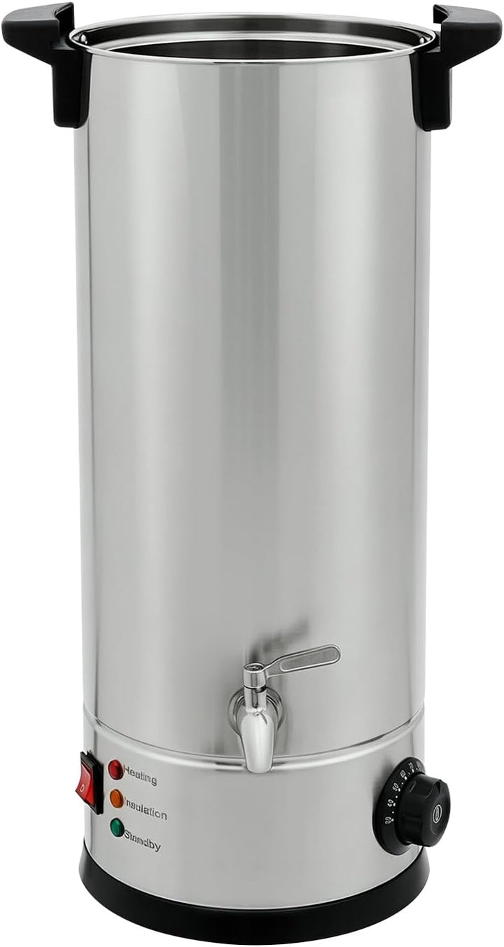 Wachsschmelzer 9L 1800W, beheizter Wachs-Schmelztopf aus Edelstahl 0-110°C | 304 Edelstahl + PP, Iso