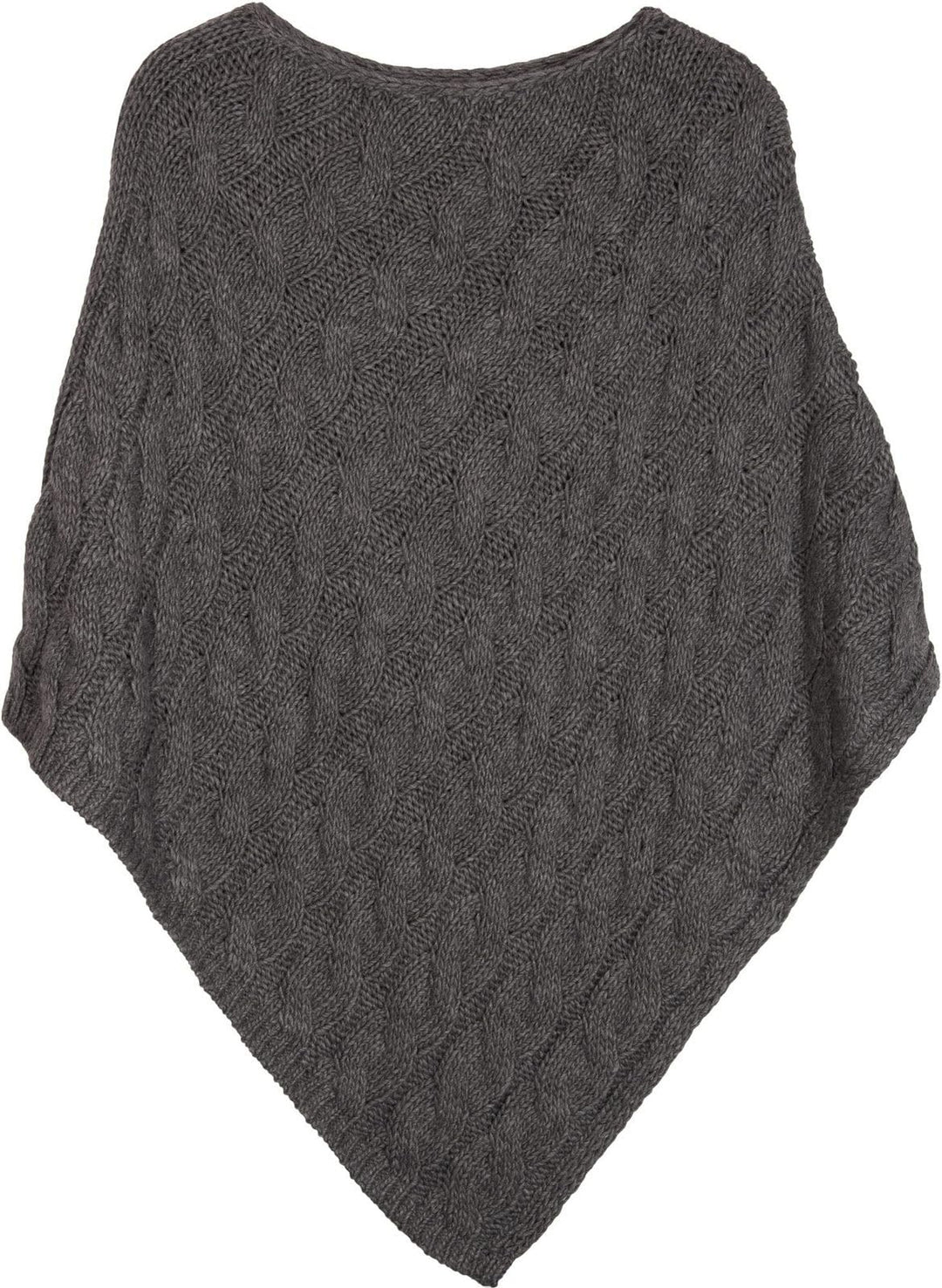 styleBREAKER Strick Poncho mit Zopfmuster, Rundhals Strickponcho, Grobstrick, Damen 08010040 Einheit