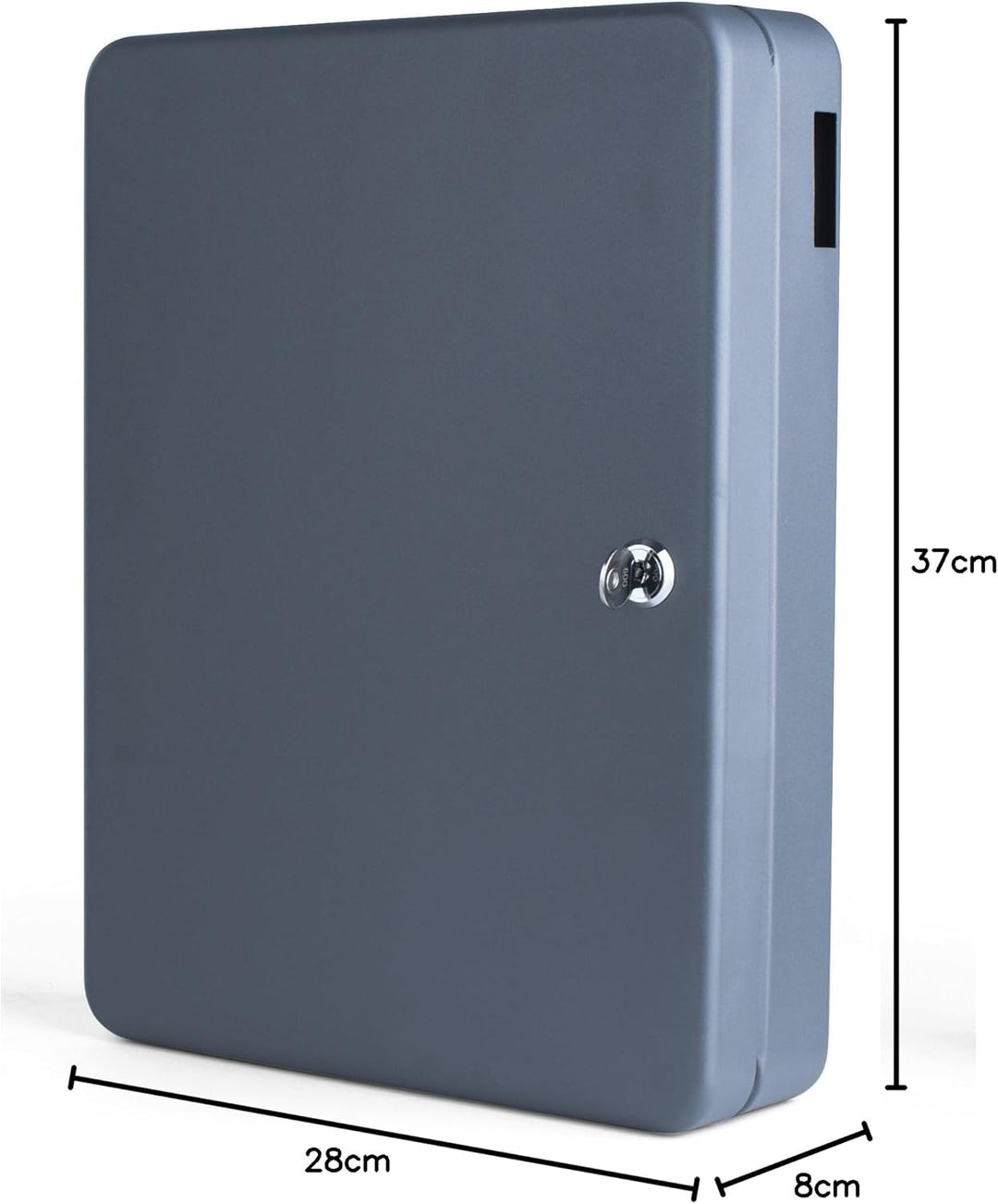 Pavo 8027064 Schlüssel-Kasten/Schrank, 140 Haken mit seitlichem Schlüsseleinwurf, dunkelgrau 140 Hak