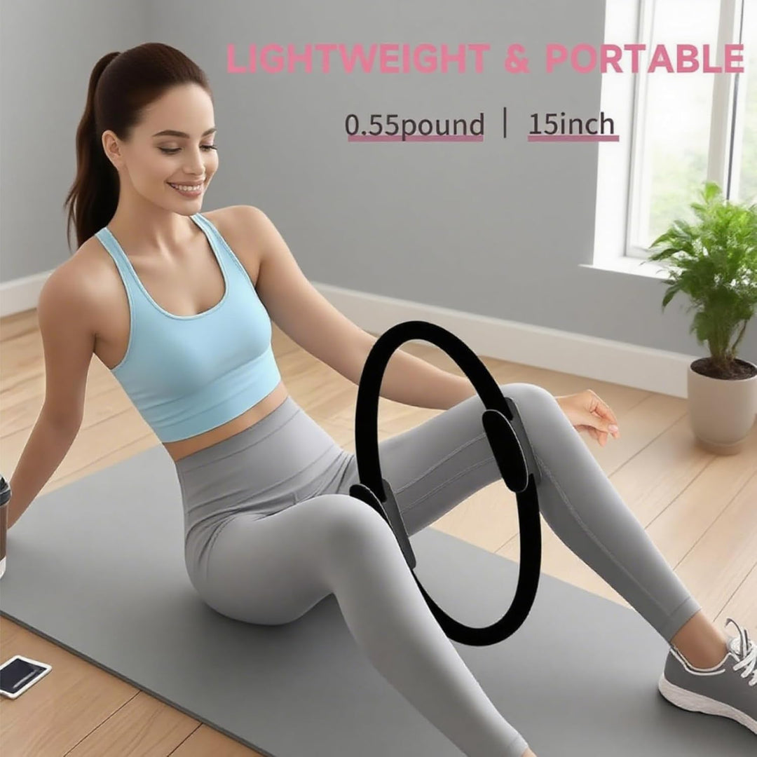 Generisch Essential Pilates Workout Kit für Frauen - Enthält Pilates Ring, 25cm Yoga Ball, Booty Ban