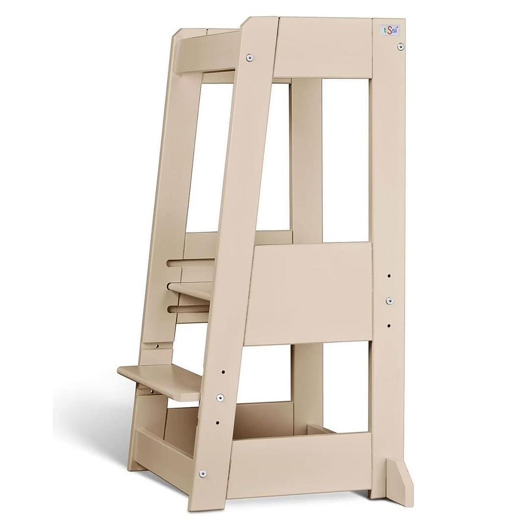 tiSsi® Entdeckerturm/Lernturm Felix mitwachsend Buche massiv Cashmere