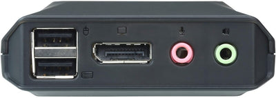 ATEN CS22DP USB-DisplayPort-Kabel-KVM-Schalter mit Fernwähler, 2 Port