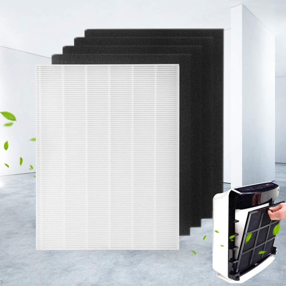 WuYan 4 Stück Luftreiniger Teile Carbon Vorfilter und 1 Hauptfilter HEPA-Filter für 115115 5300 5500
