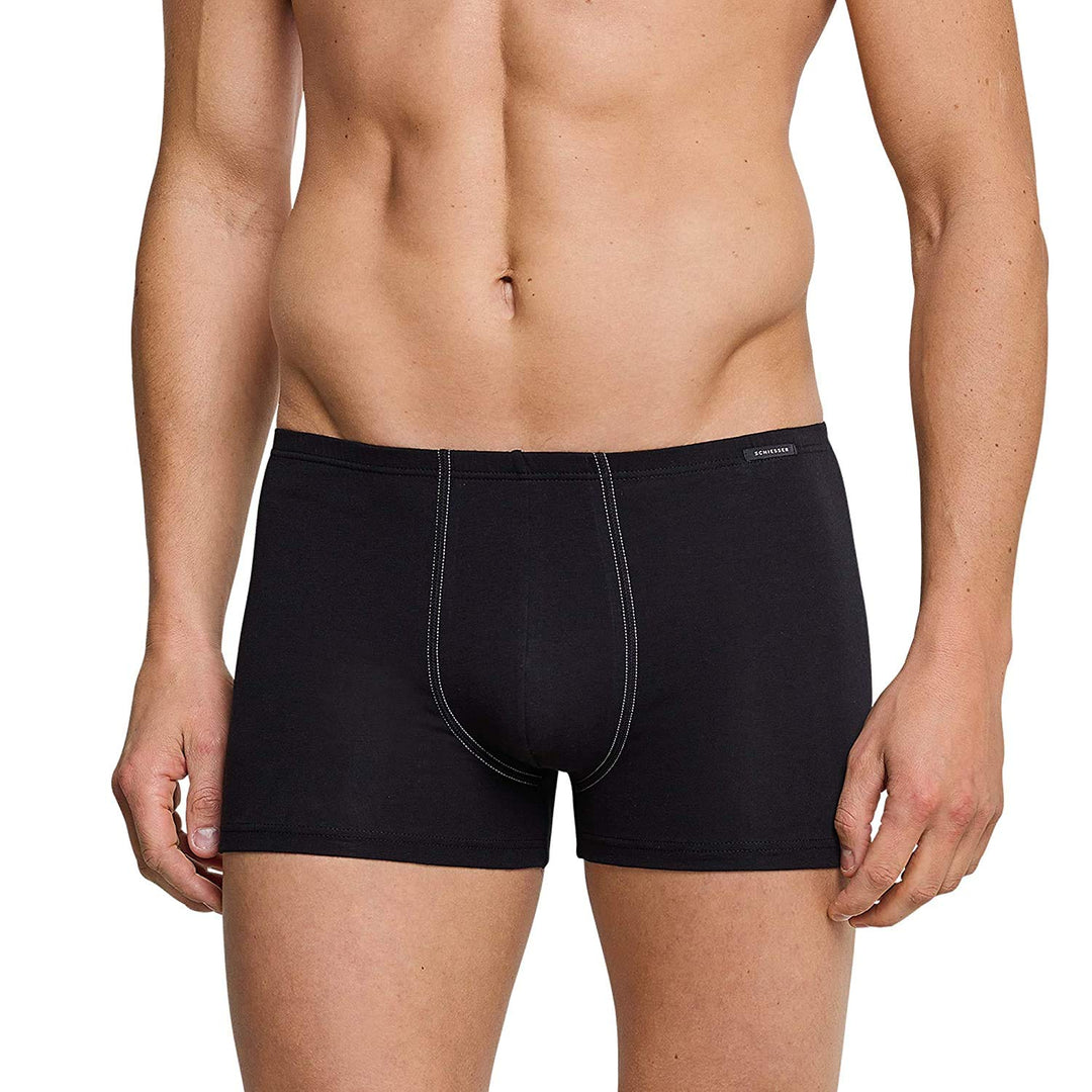 Schiesser Herren Boxershorts, 4er Pack (M / (5), schwarz)