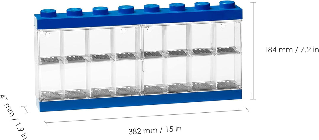 Room Copenhagen LEGO Minifigur Vitrine 16, blau, One Size Single