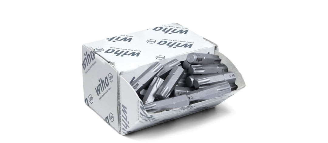Wiha Bit Set Standard 25 mm TORX® (T40) 50-tlg. 1/4" in Grosspackung (08070) T40 x 25 mm, T40 x 25 m