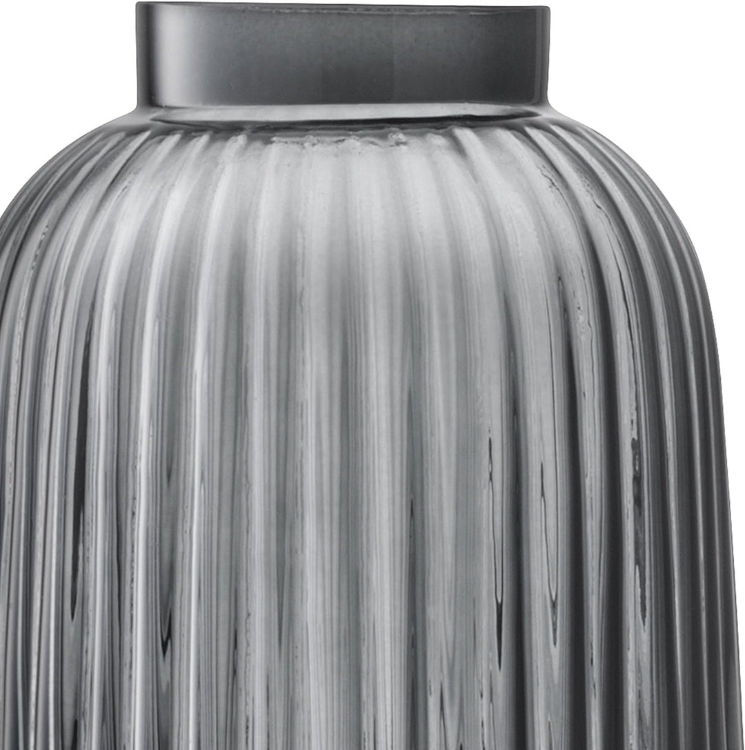 LSA Pleat Vase H20cm Grau Höhe 20 cm Grau, Höhe 20 cm Grau