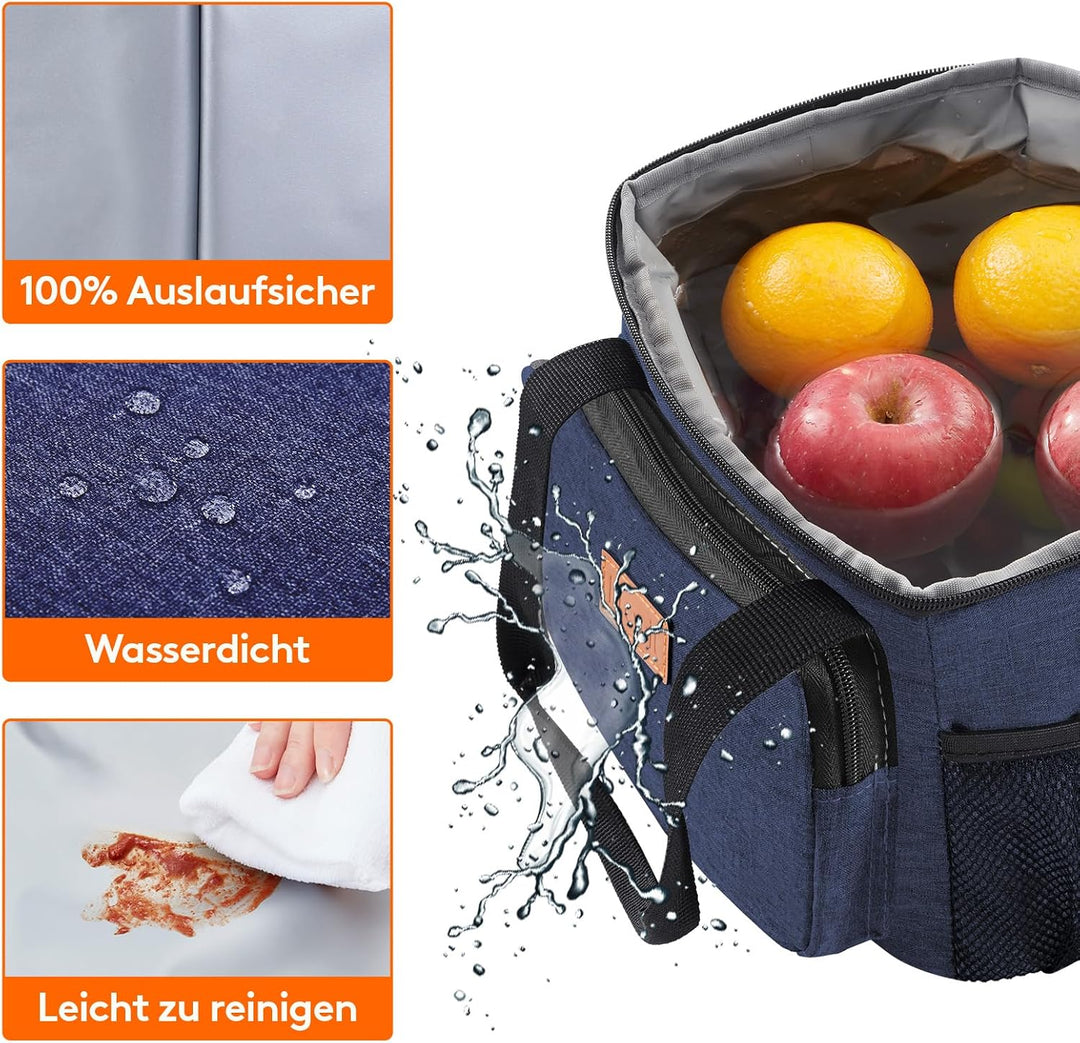 Lifewit Kühltasche klein, Isolierte Cooler Bag, Lunchtasche 9L 12 Dosen Dunkelblau 9L, Dunkelblau 9L