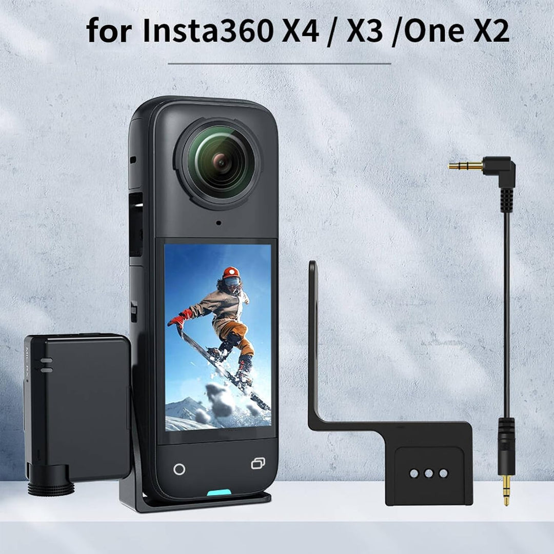 Mic Cold Shoe Extension Bracket Adapter Mount for Insta360 X4/X3/ONE X2 Camera Compatible with DJI M