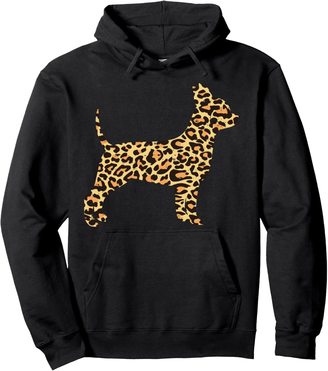 Leopard Print Chihuahua Chiwawa Dog Lover Owner Women Gift Pullover Hoodie