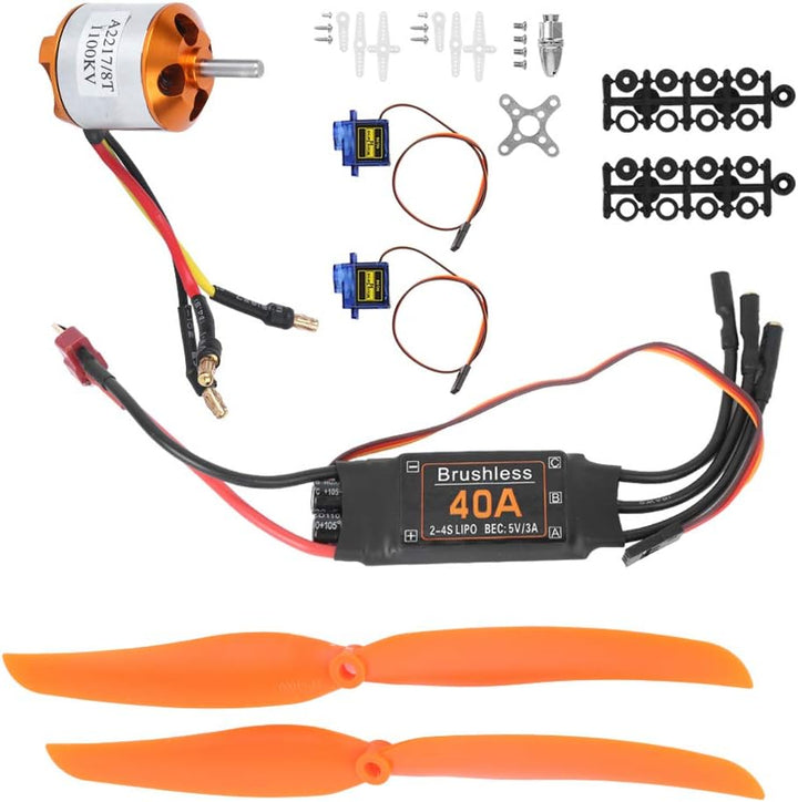 Keenso A2217 1100KV Bürstenloser Motor, 40A Regler mit Sicherheitsschutz, SG90 9G Mikroservo für RC-