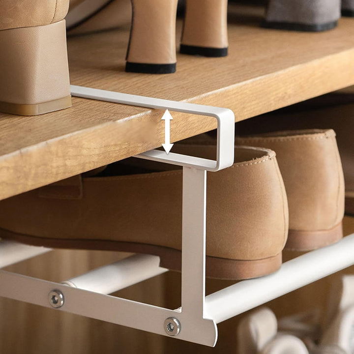 Schuh-Organizer | Einziehbares Schuhregal | mehrlagige Trennwand Schuhhalter, platzsparende Schublad