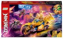LEGO 71768 NINJAGO Jays Golddrachen-Motorrad, Set mit Jay-Minifigur und Drachen- und Schlangen-Figur