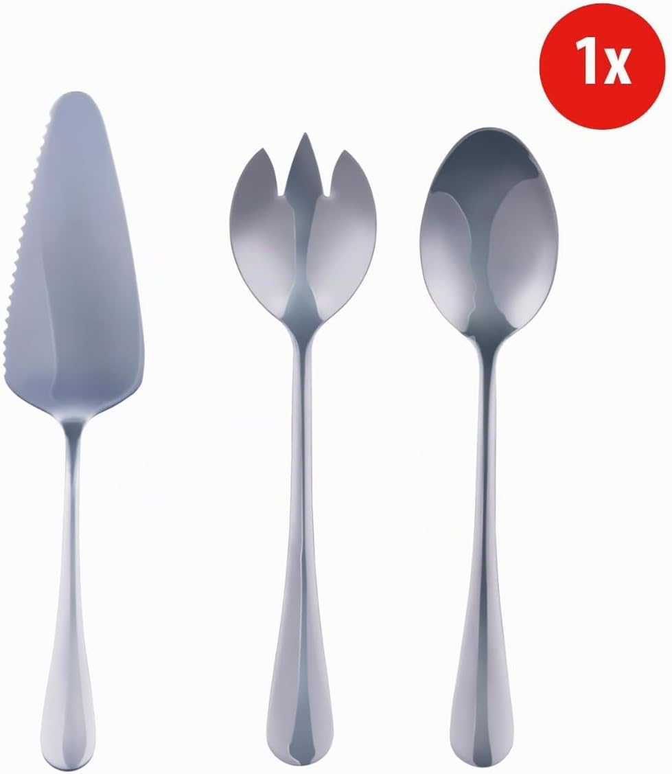 alpina Besteck Set 75‑teilig für 12 Personen – Edelstahl Besteck Set – Messer Gabeln Löffel Teelöffe