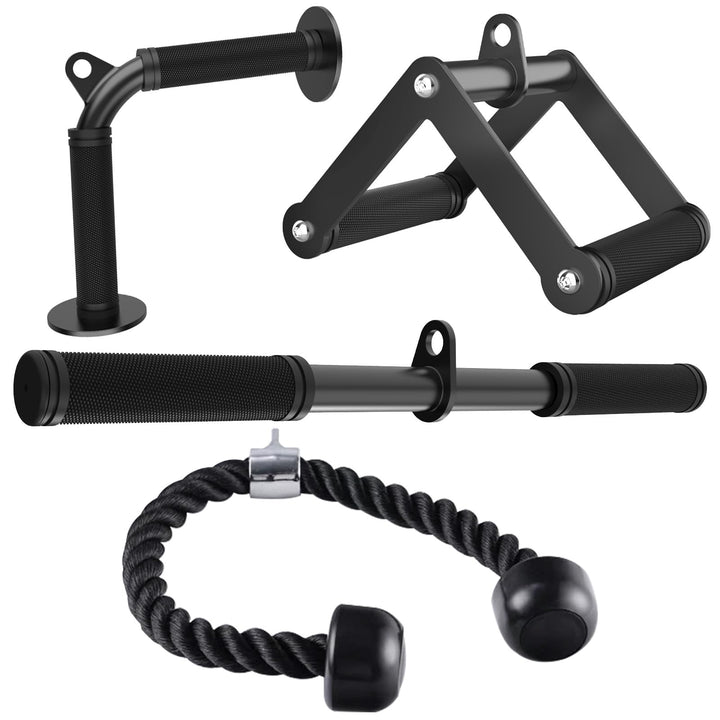 Kabelzug Aufsatz Set, Rutschfester Gummigriff Latzug Zubehör für Seilzugsystem, Kabelzug Griffe Set
