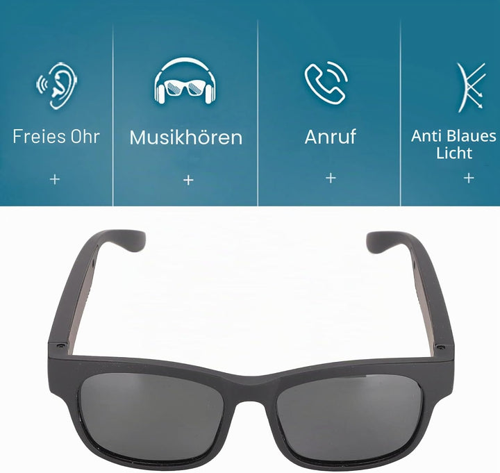 Smart Glasses, Smart Audio Sonnenbrillen, Noise Cancelling, Freisprechen, Open-Ear-Lautsprecher mit