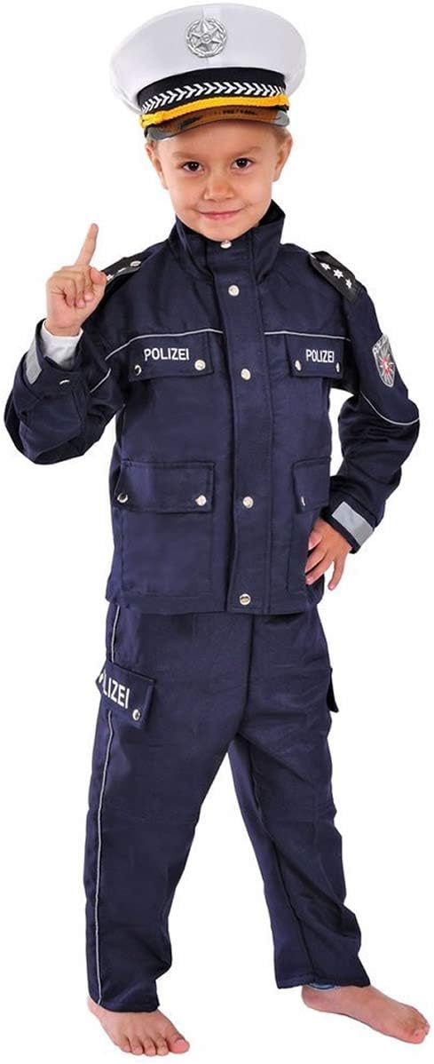 Polizei Kinder Einsatzkommando Kostüm 134 - 140 für Fasching Karneval Polizist