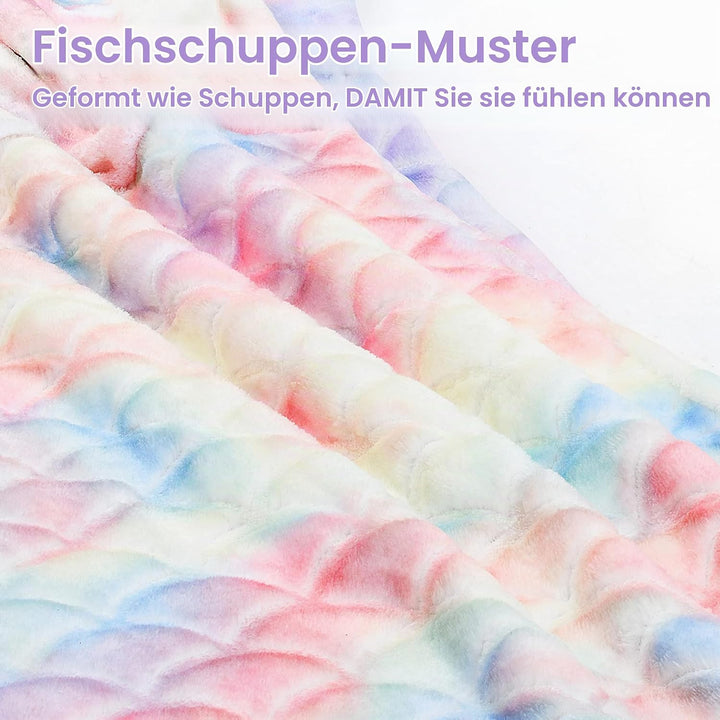 Catalonia Classy Meerjungfrauenflosse Mädchen 140 150, Meerjungfrau Flosse Decke Farbwechsel Kinder