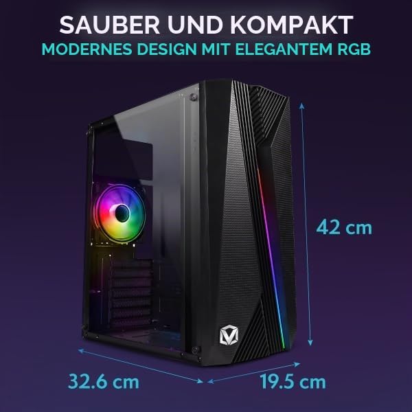 Vibox I-26 Gaming PC Set Komplett • Monitor 22 Zoll • AMD Ryzen 3 3200G 4,0GHz • Radeon Vega 8 • 8GB