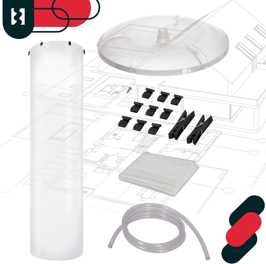 KOTARBAU® 2er Set Tomatentopf - Rankhilfe mit Folie - H: 153 cm - mit Tomatenhaube ⌀ 40 cm - Tomaten