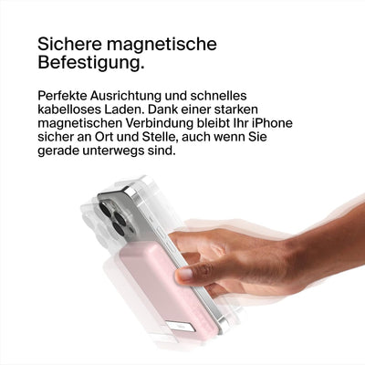 Belkin magnetische 5000-mAh-Powerbank, externer Handy-Akku, kompatibel mit MagSafe, mit Passthrough-