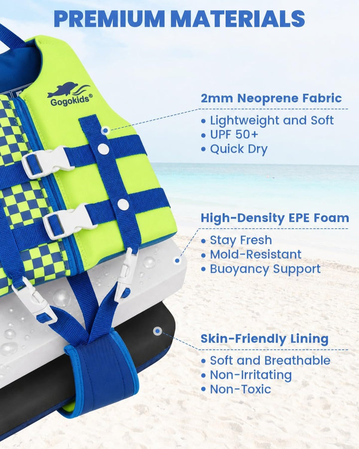 Kinder Schwimmweste Neopren Weste Schwimmjacke Kleinkinder Jungen Mädchen Bademode Schwimmen Jacke S