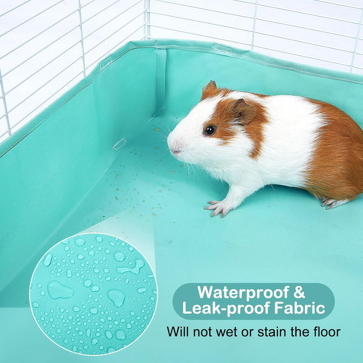 Meerschweinchen Käfigeinlage wasserdicht mit Klett – Wiederverwendbare Kaninchen Unterlage mit Tarp-