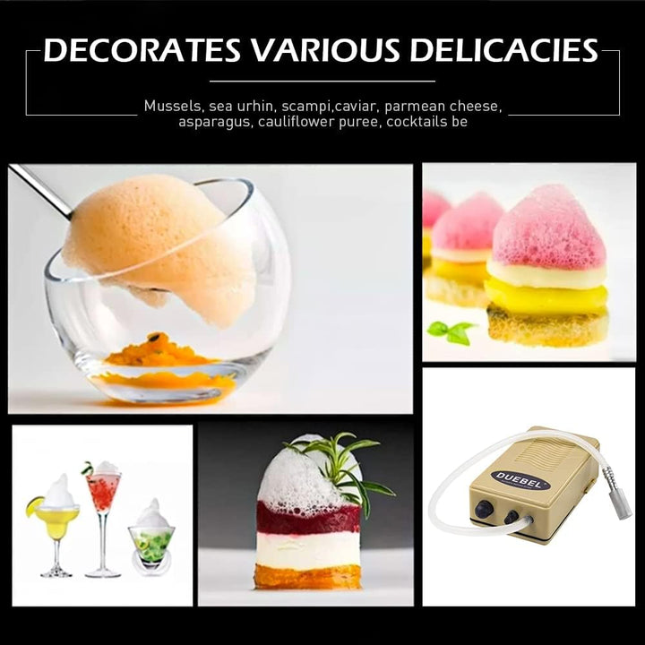 DUEBEL Molekulare Gastronomie Schaumgenerator, tragbares Schaumerzeugungs-Kit (angetrieben durch Tro