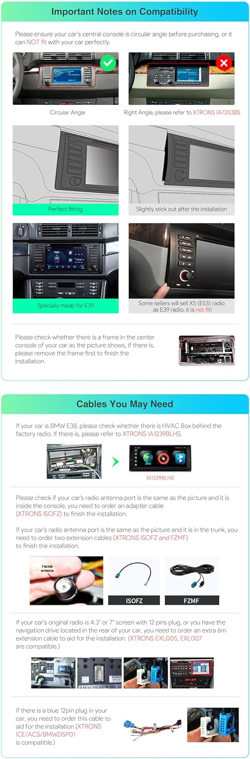 XTRONS 7" Android 4GB RAM 64GB ROM Octa Core Autoradio mit Touch Screen Android 10 DVD Player unters