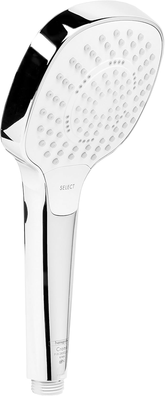 hansgrohe Croma Select E Duschkopf, 3 Strahlarten, Weiss/Chrom 3 Strahlarten (Multi), 3 Strahlarten