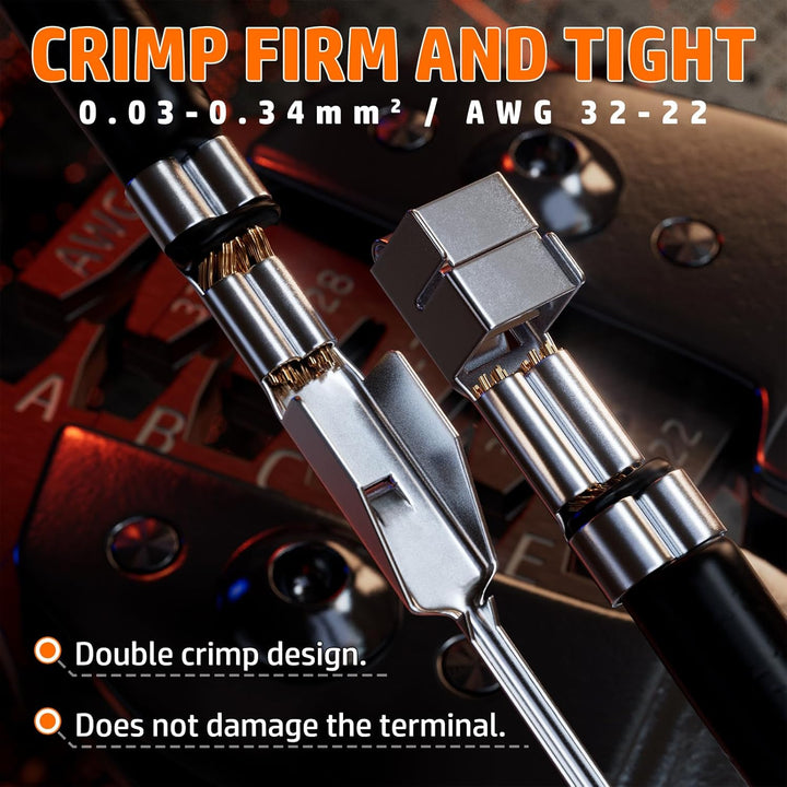 PEBA Crimpzange Set, 22 Stile JST-SH 1.0mm/GH 1.25mm/ZH 1.5mm Stecker Kit, Ratschen Crimper 0.03-0.3