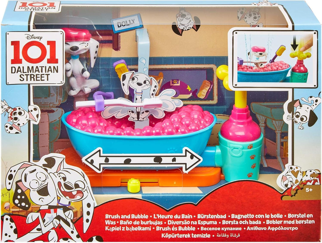 Mattel GBM47 Disney Das Haus der 101 Dalmatiner Bürstenbad, Mehrfarbig