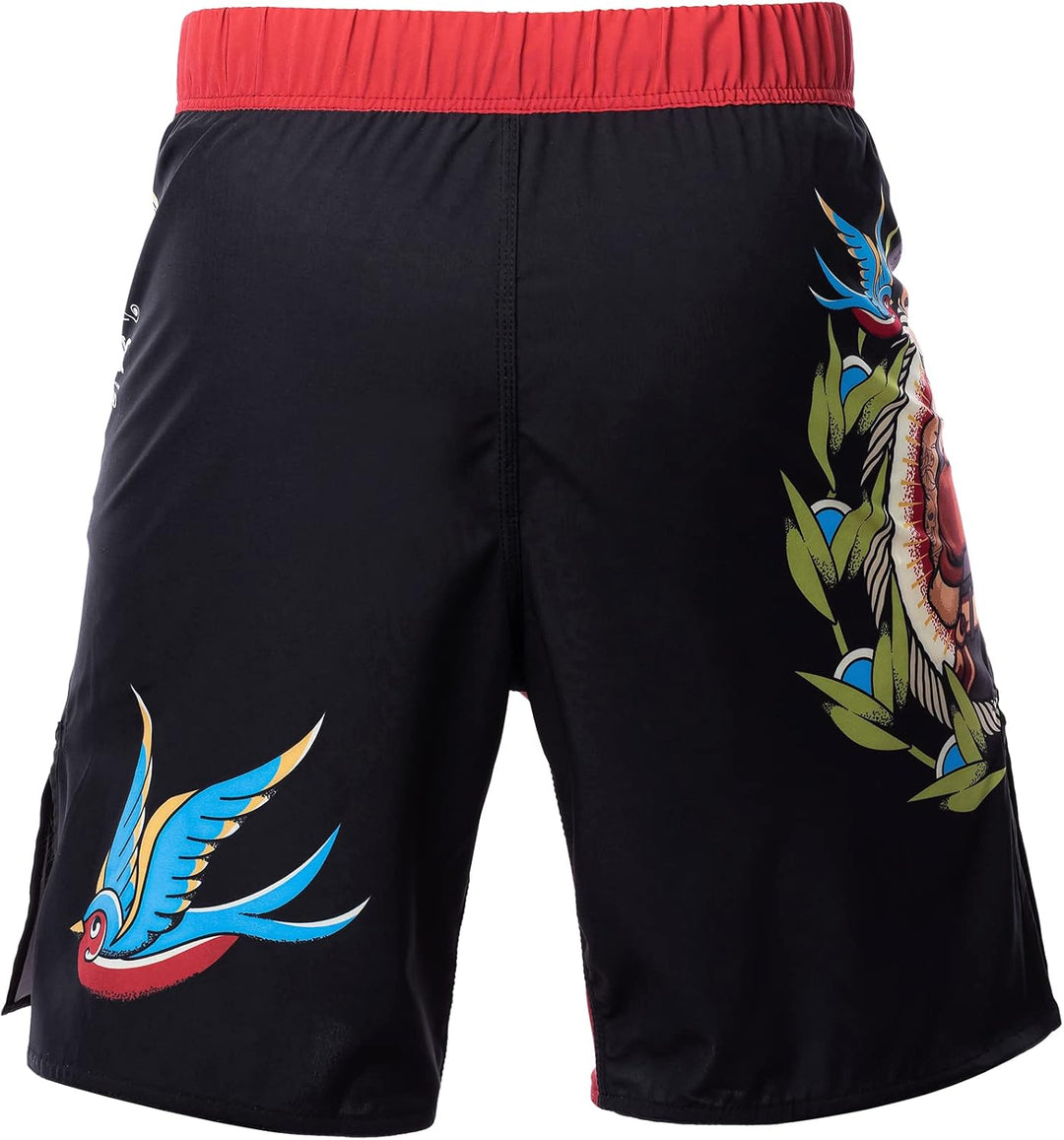 Hardcore Training Doodles Fight Shorts Kurze Hose Herren MMA BJJ Grappling Fitness Boxen Muay Thai N