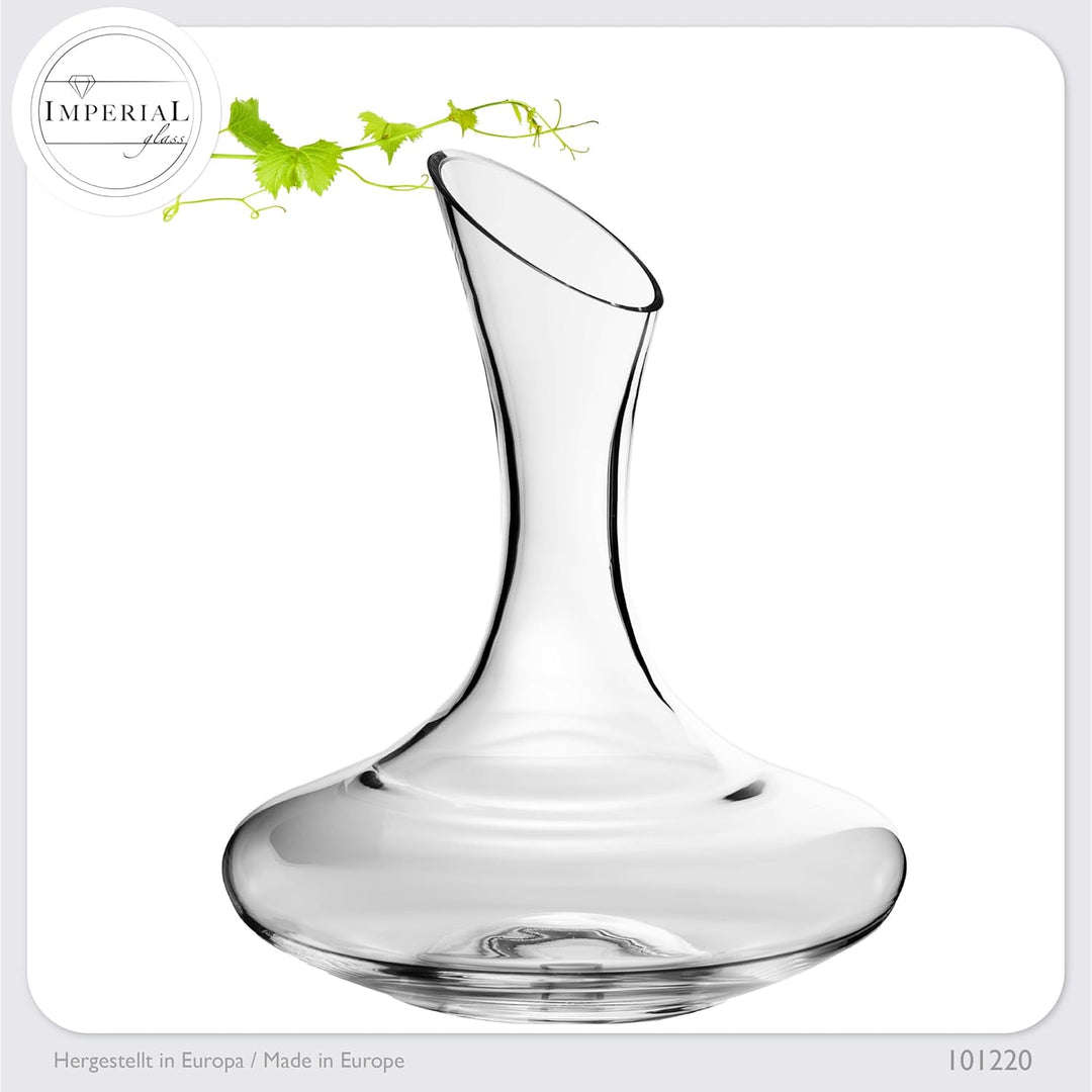 IMPERIAL Dekanter 2100ml Weinkaraffe aus Crystalline Glas Serie 'Athen' Weindekanter Handgefertigt R
