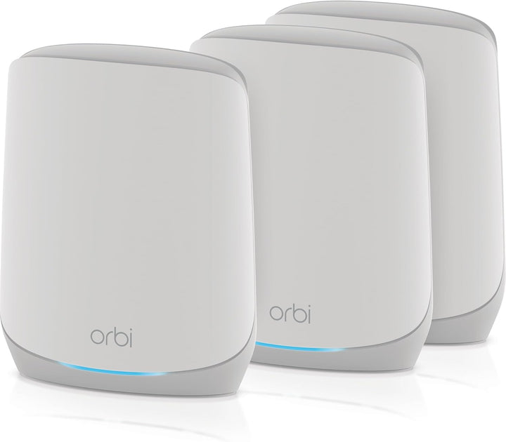 NETGEAR Orbi RBK763S WiFi 6 Mesh WLAN System (5400 MBit/s Geschwindigkeit, TriBand WiFi 6 Router + 2