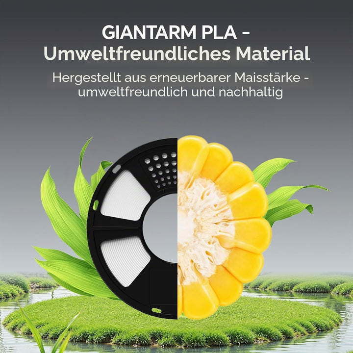 GIANTARM PLA Filament 1.75mm,3D Drucker Filament PLA 1kg,MaBgenauigkeit +/- 0,02mm,3D-Druckmateriali