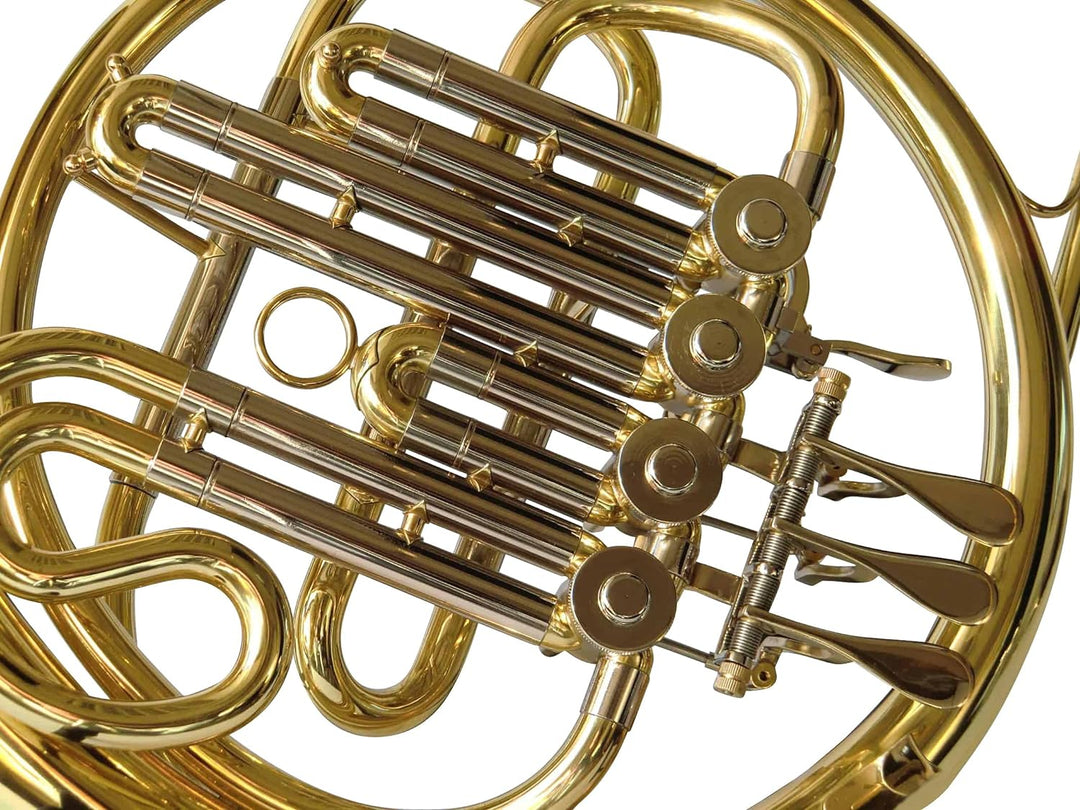 SYMPHONIE WESTERWALD Waldhorn/French Horn in Bb, Gold/Silber, inkl. Luxus-Hartschalenkoffer und Wald