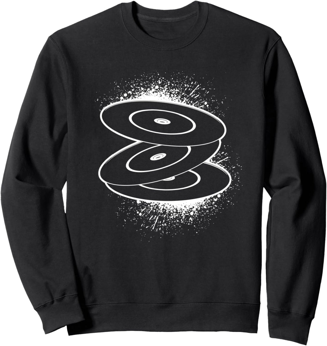 Vintage Vinyl Schallpaltte Plattenspieler Sweatshirt