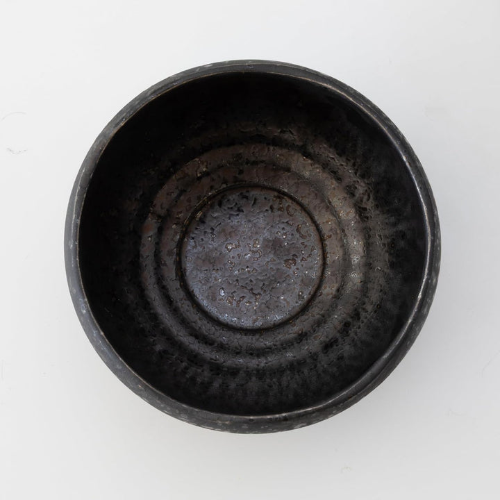 Asayu Japan Kurogane Matcha-Schale - Handgefertigte Gifu-Keramik Chawan Ø 12,1cm × H 7,7cm, 395g - S