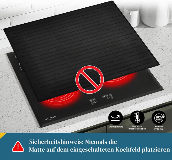 KitchenRaku Herdabdeckplatte Abdeckung 71X51cm, Spritzschutz Küche Herdabdeckplatte, Abdeckung schut