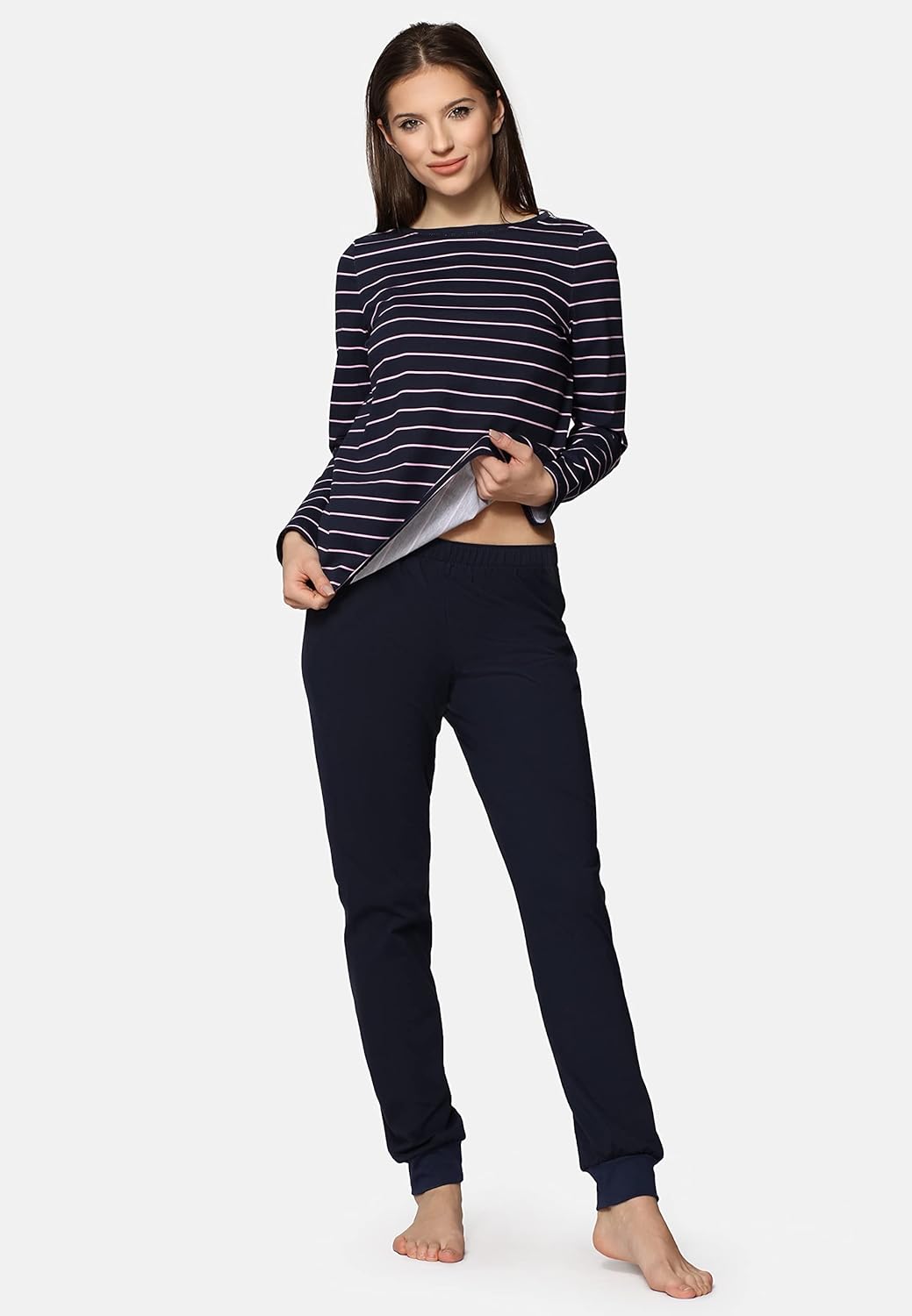 Bellivalini Damen Schlafanzug BLV50-166 S Navy Rosa, S Navy Rosa
