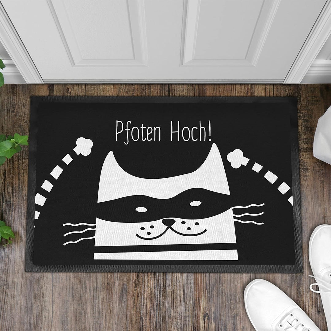 Trendation - Lustige Katzen Fussmatte Geschenk Pfoten Hoch Katzenbesitzer 60x40 cm