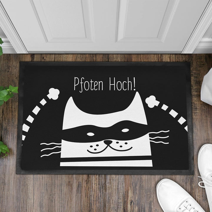 Trendation - Lustige Katzen Fussmatte Geschenk Pfoten Hoch Katzenbesitzer 60x40 cm