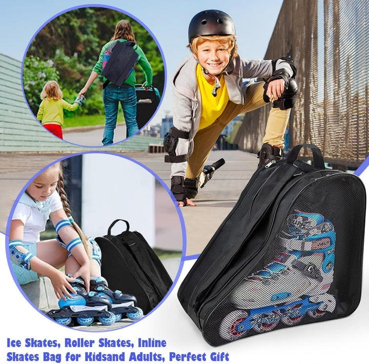 PERFETSELL Tasche Erwachsene Rollschuhetasche Ice Skate Eishockey Bag Skischuhtasche mit Verstellbar