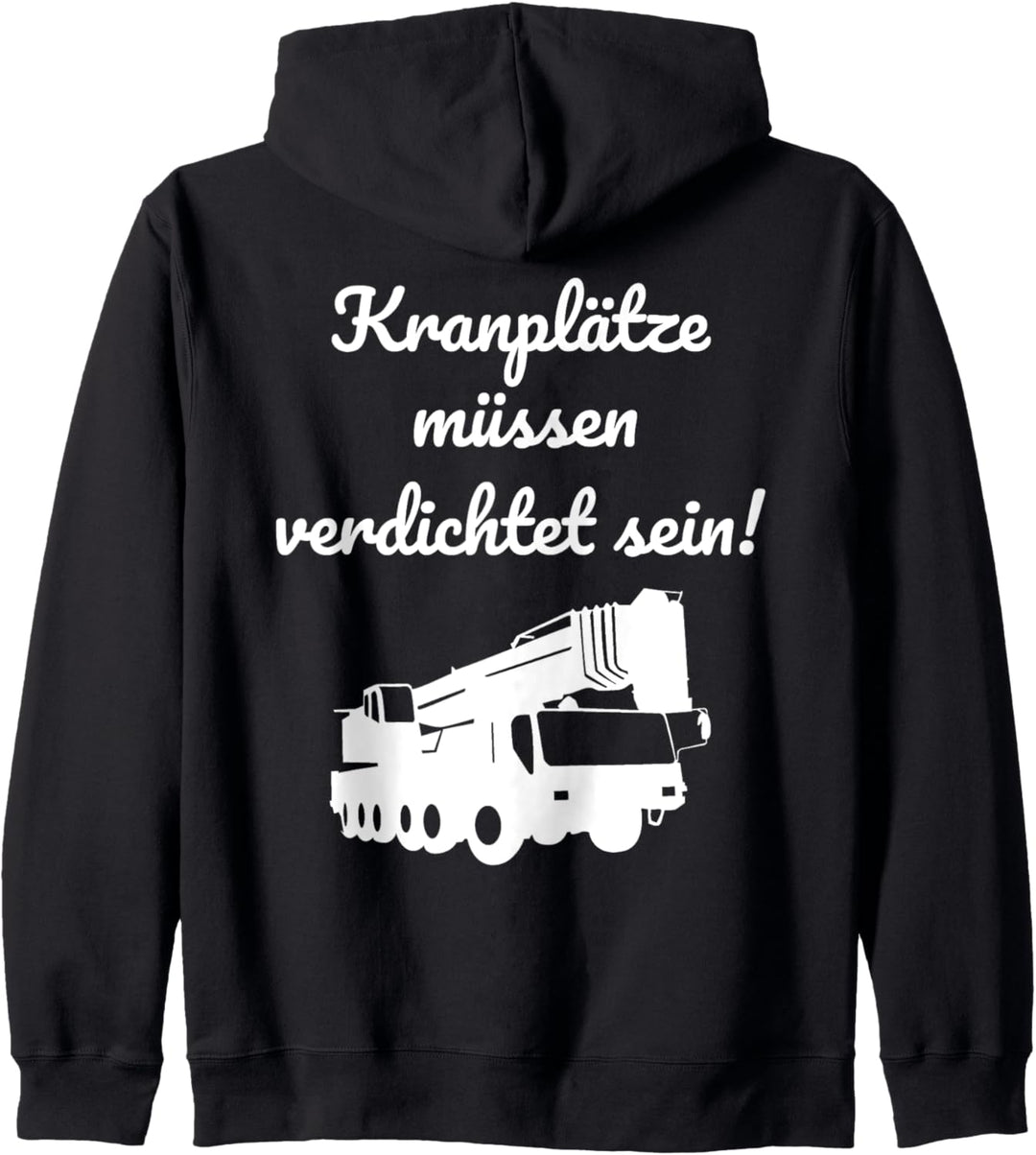 Druck auf Rücken Kranplätze müssen verdichtet sein Kapuzenjacke