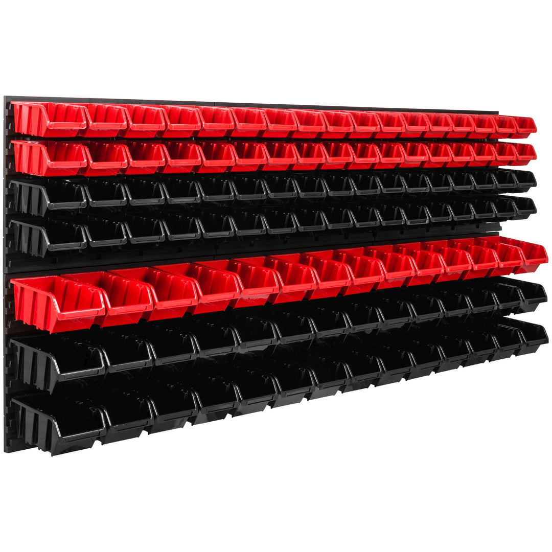 SimpleThing Lagersystem Werkstattregal | 172 x 78 cm | 110 stck. Box | Wandregal mit Stapelboxen - W