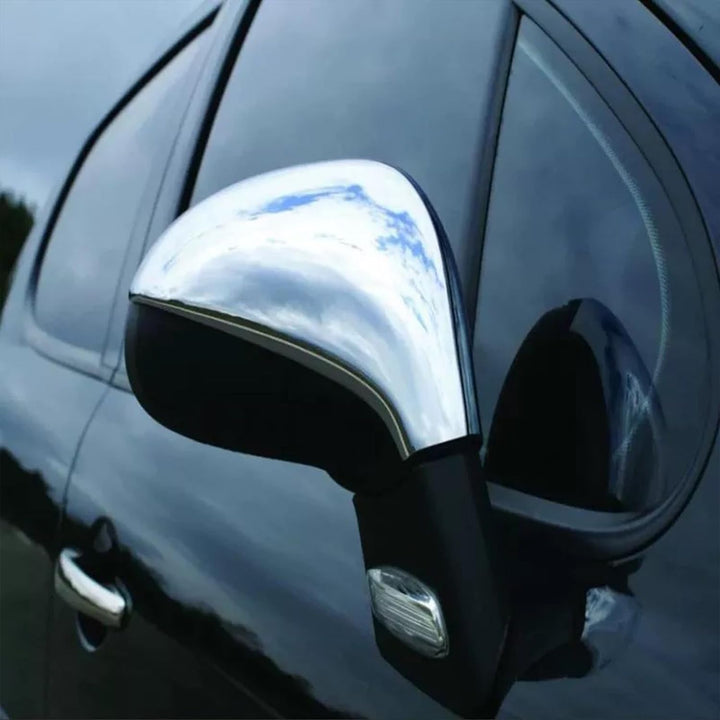 YANER Spiegelabdeckungen für Peugeot 207 308 2006-2014 Auto Modifikation Silber 2 Stück Set ABS glän