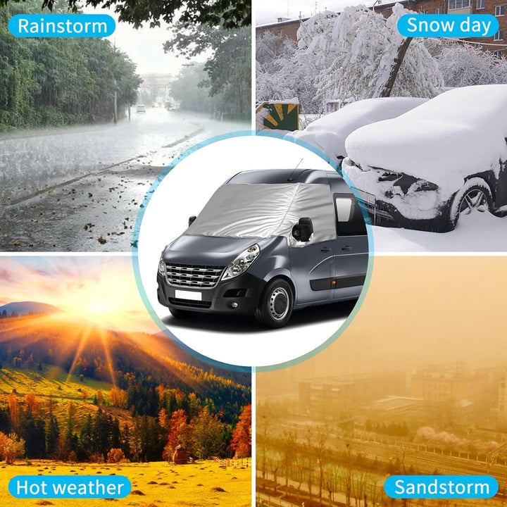 Frontscheibe Wrap Cover Ersatz für Renault Master 2010-2023, Ersatz für Opel Movano 2010-2023, Auto